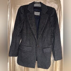 All Saints Spitalfields Blazer Size 10 Gray Herringbone Jacks Place Gyda